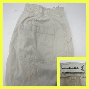 Abercrombie & Fitch Women's Cargo Pants Size 6L W28 Long Beige Cream Utility Y2K
